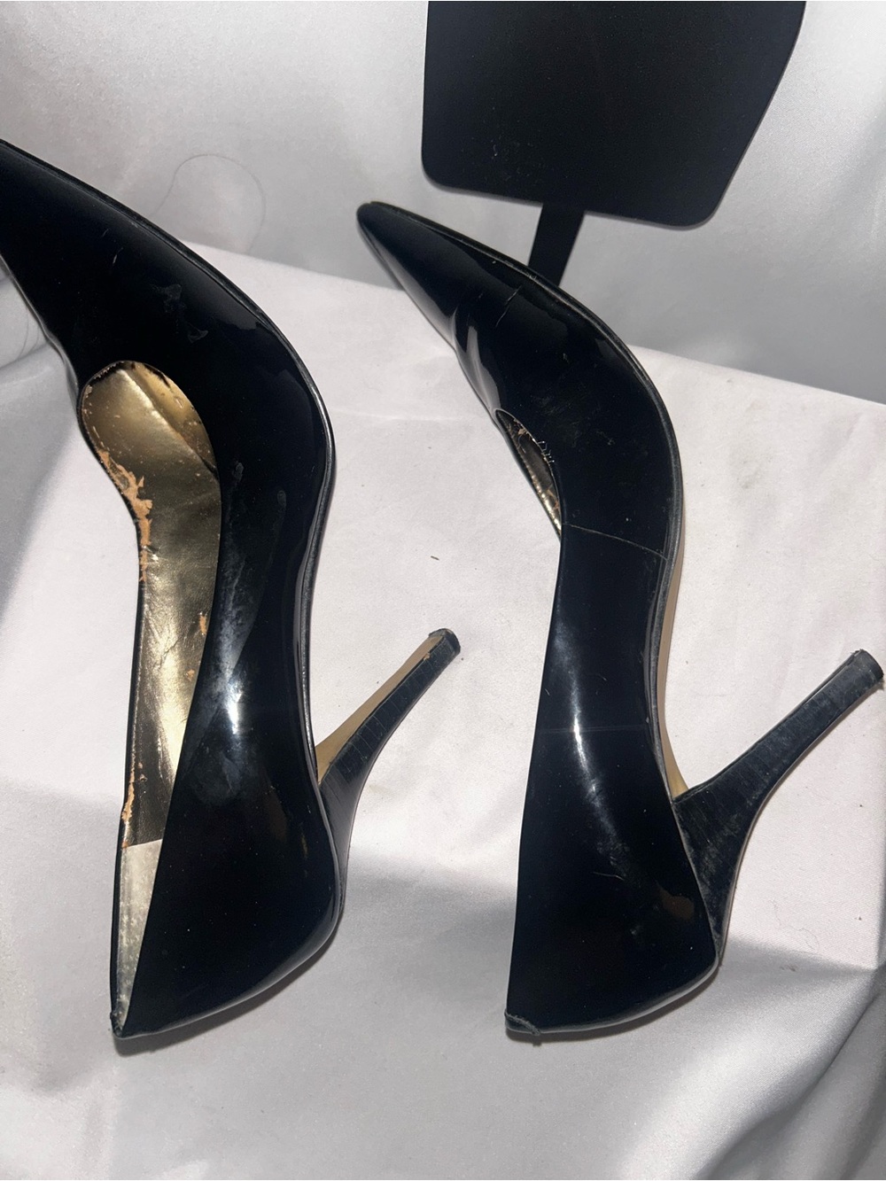 Nine West Black Patent Pointed-Toe Pumps - Picture 3 of 8